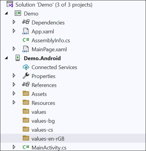 add language and region-specific value folders