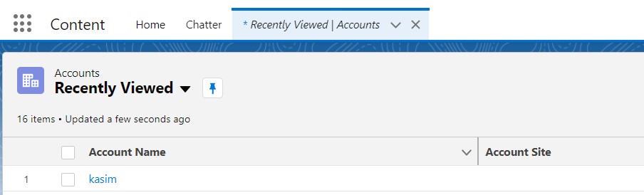 Salesforce Account Dashboards with newly created Account objects